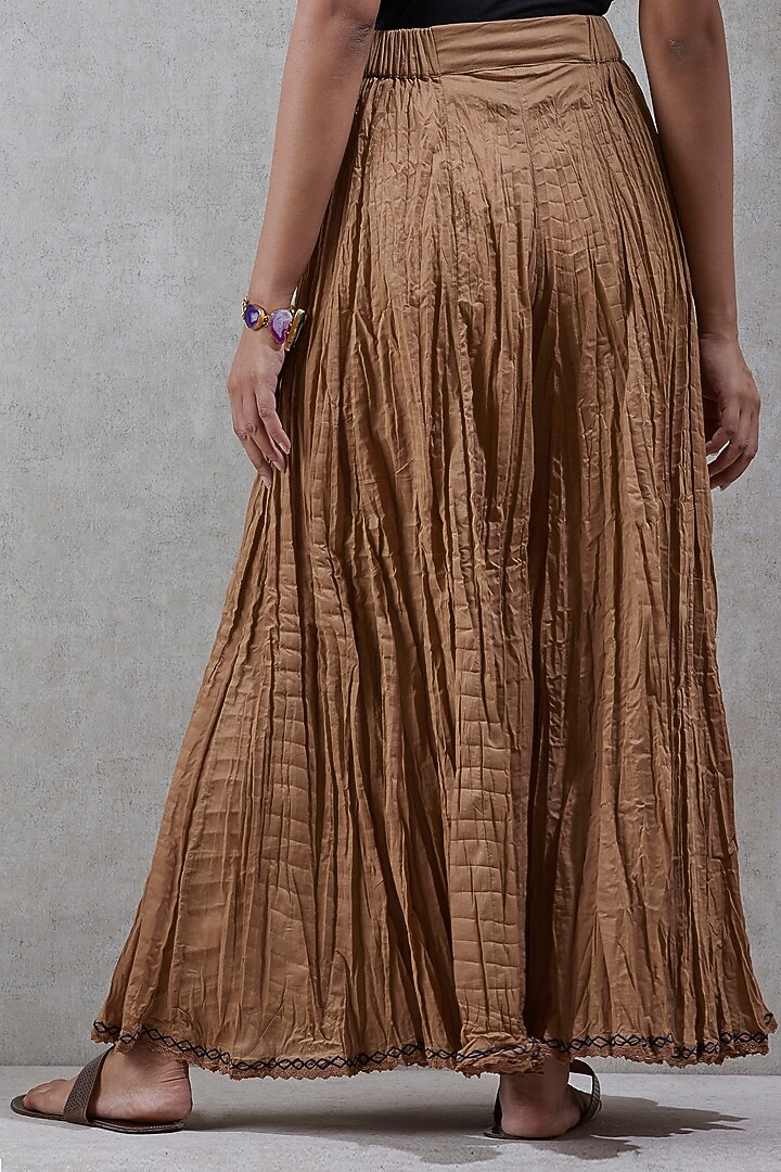 Beige Palazzo Pants by Ritu Kumar at Pernia's Pop Up Shop