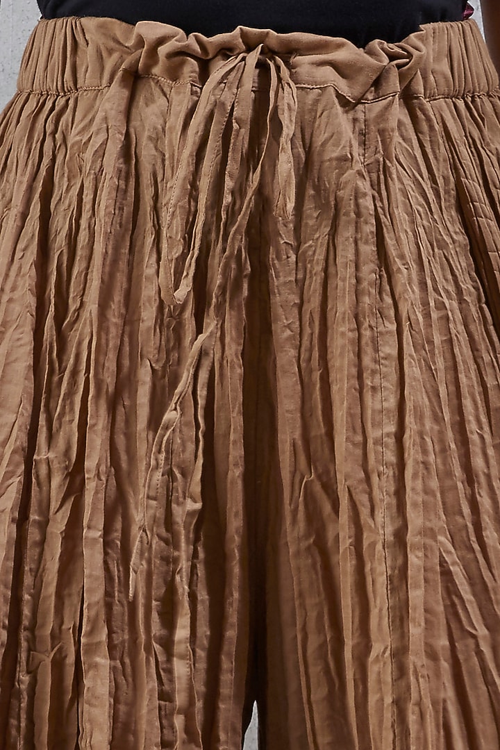 Beige Palazzo Pants by Ritu Kumar at Pernia's Pop Up Shop