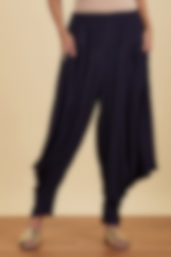 Navy Blue Dhoti Pants by Ritu Kumar at Pernia's Pop Up Shop