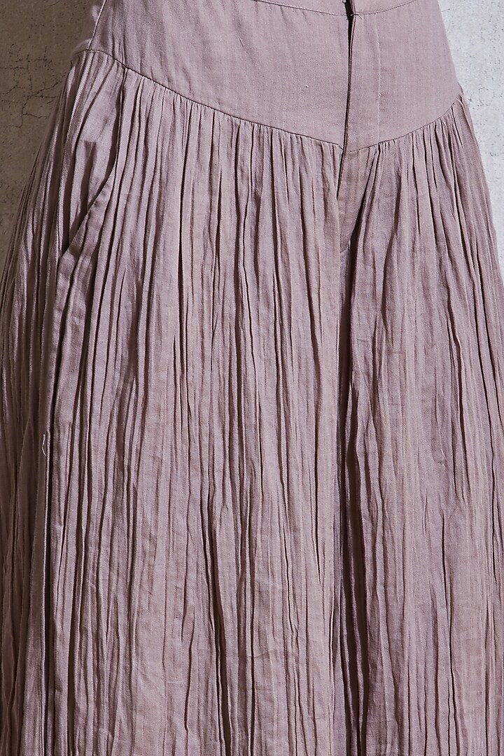 Grey Crinkle Palazzo Pants by Ritu Kumar at Pernia's Pop Up Shop