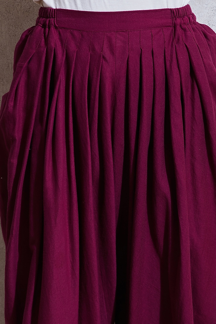 Magenta Voil Dhoti Pants by Ritu Kumar at Pernia's Pop Up Shop