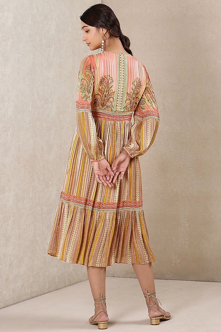 Pink Ervin Printed Summer Dress by Ritu Kumar at Pernia's Pop Up Shop