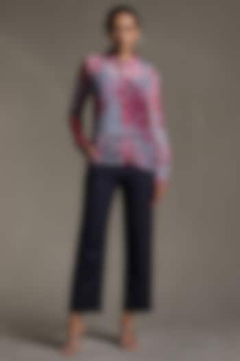 Blue & Purple Printed Shirt by Ritu Kumar at Pernia's Pop Up Shop