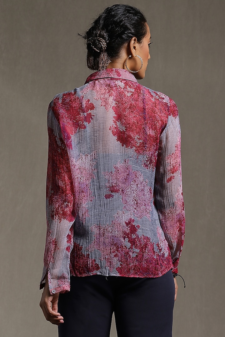 Blue & Purple Printed Shirt by Ritu Kumar at Pernia's Pop Up Shop