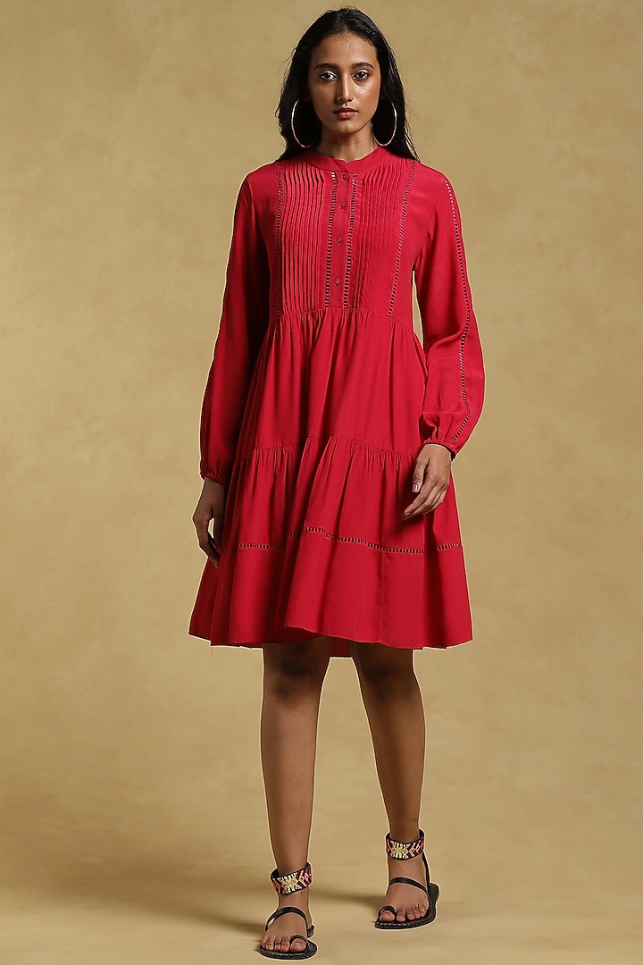 Pink Vintage Crepe Summer Dress by Ritu Kumar at Pernia's Pop Up Shop