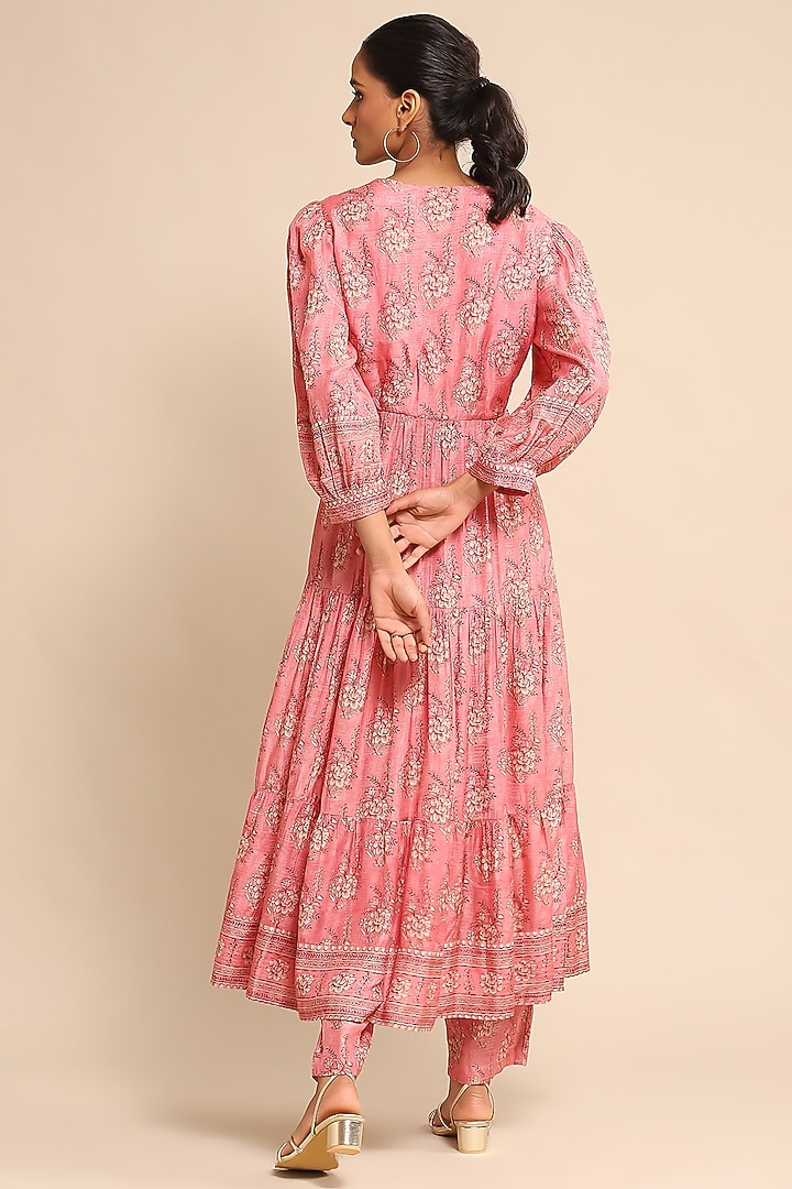 Pink Viscose Printed Kurta Set by Ritu Kumar at Pernia's Pop Up Shop