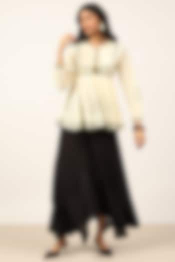Ecru Cotton Slub Kurta by Ritu Kumar at Pernia's Pop Up Shop