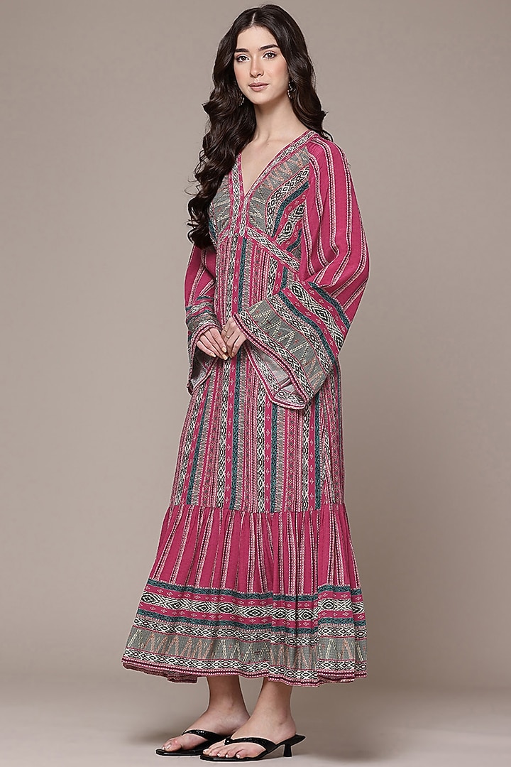 Red Cario Viscose Crepe Maxi Vacation Dress by Ritu Kumar at Pernia's Pop Up Shop