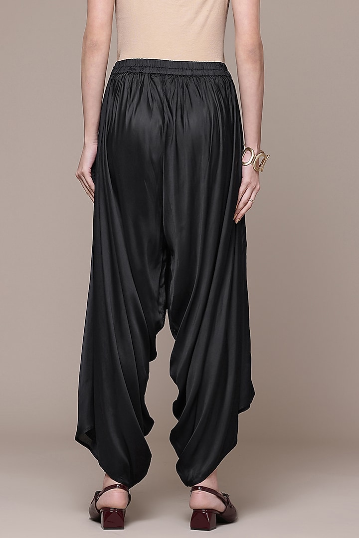 Black Viscose Palazzo Pants by Ritu Kumar at Pernia's Pop Up Shop