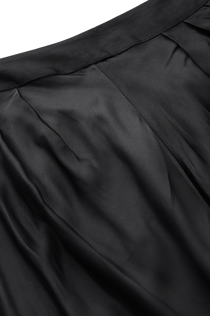 Black Viscose Palazzo Pants by Ritu Kumar at Pernia's Pop Up Shop
