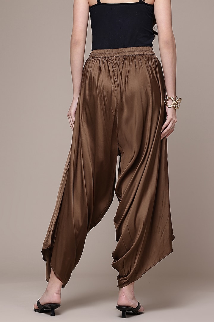 Brown Viscose Palazzo Pants by Ritu Kumar at Pernia's Pop Up Shop