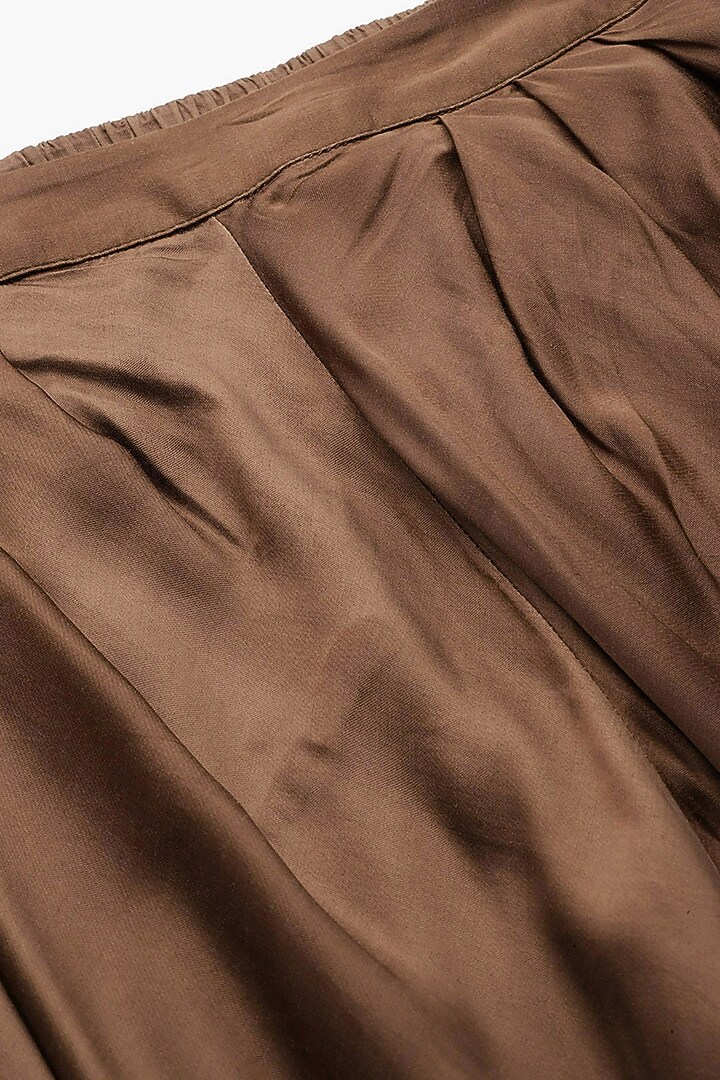 Brown Viscose Palazzo Pants by Ritu Kumar at Pernia's Pop Up Shop