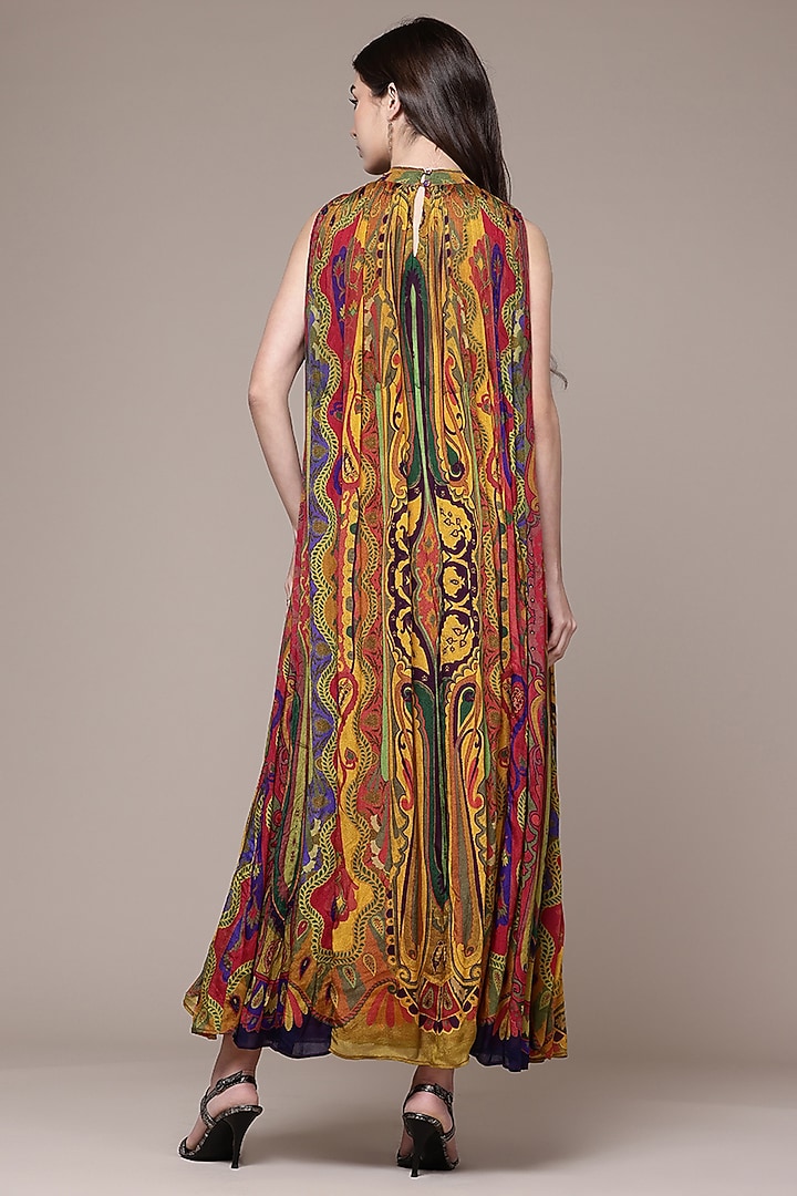 Multi-Colored Viscose A-Line Maxi Summer Dress by Ritu Kumar at Pernia's Pop Up Shop