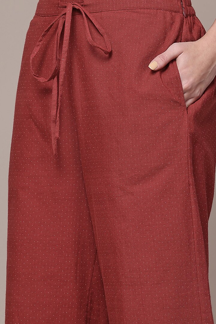 Red Cotton Kurta Set by Ritu Kumar at Pernia's Pop Up Shop