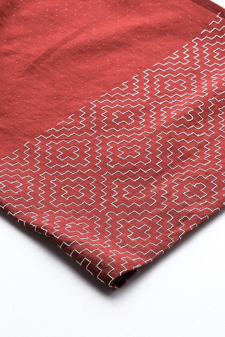 Red Cotton Kurta Set by Ritu Kumar at Pernia's Pop Up Shop