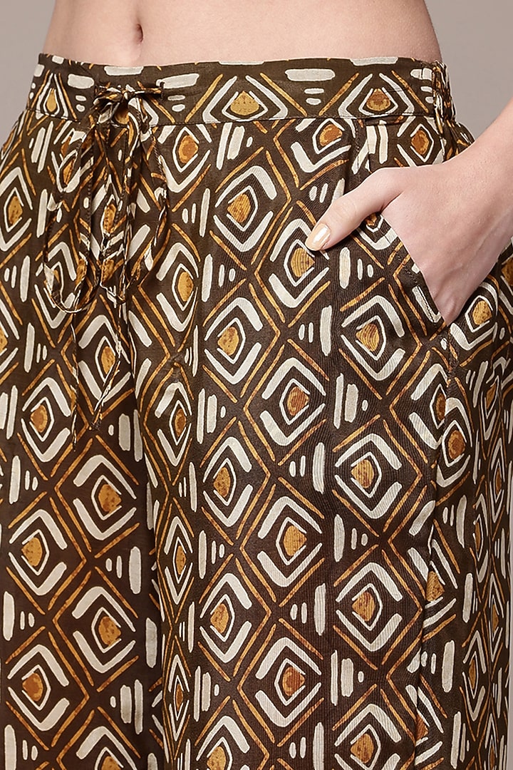 Mustard Viscose Tribal Printed Co-Ord Set by Ritu Kumar at Pernia's Pop Up Shop