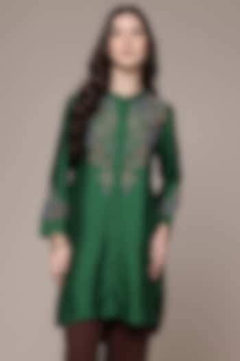 Green Viscose Kurta by Ritu Kumar at Pernia's Pop Up Shop