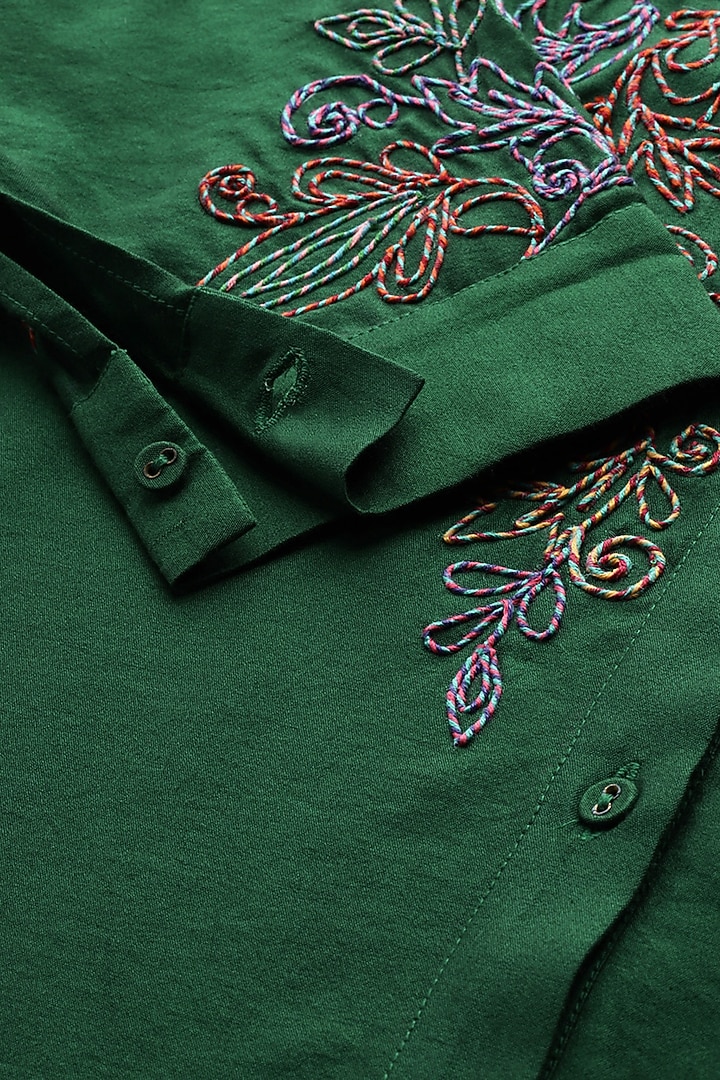 Green Viscose Kurta by Ritu Kumar at Pernia's Pop Up Shop
