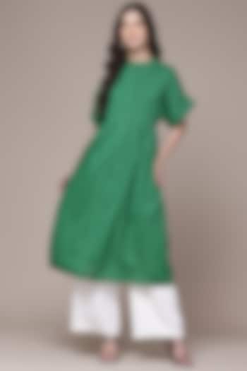 Green Viscose Kurta by Ritu Kumar at Pernia's Pop Up Shop