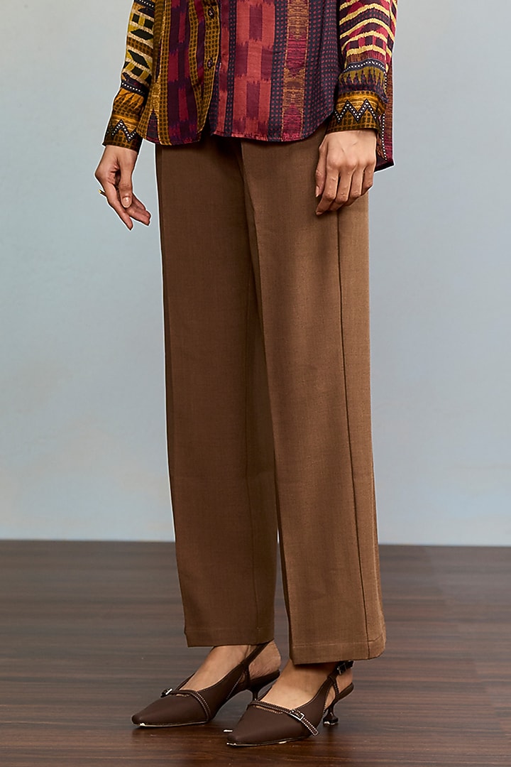 Black Cupro Satin Shirt by Ritu Kumar at Pernia's Pop Up Shop