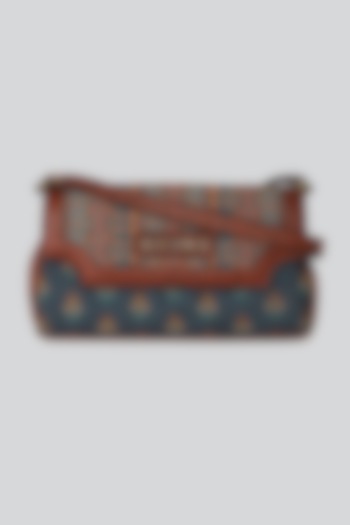 Dark Brown Printed Sling Bag by Ritu Kumar at Pernia's Pop Up Shop