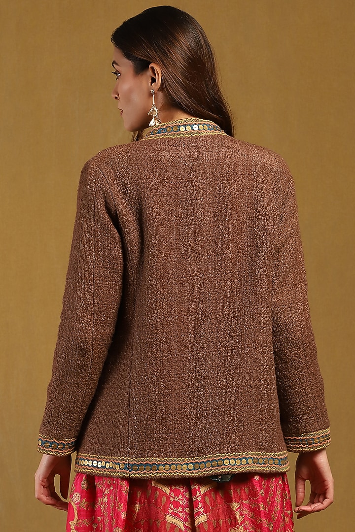 Brown Cotton Jacket by Ritu Kumar at Pernia's Pop Up Shop
