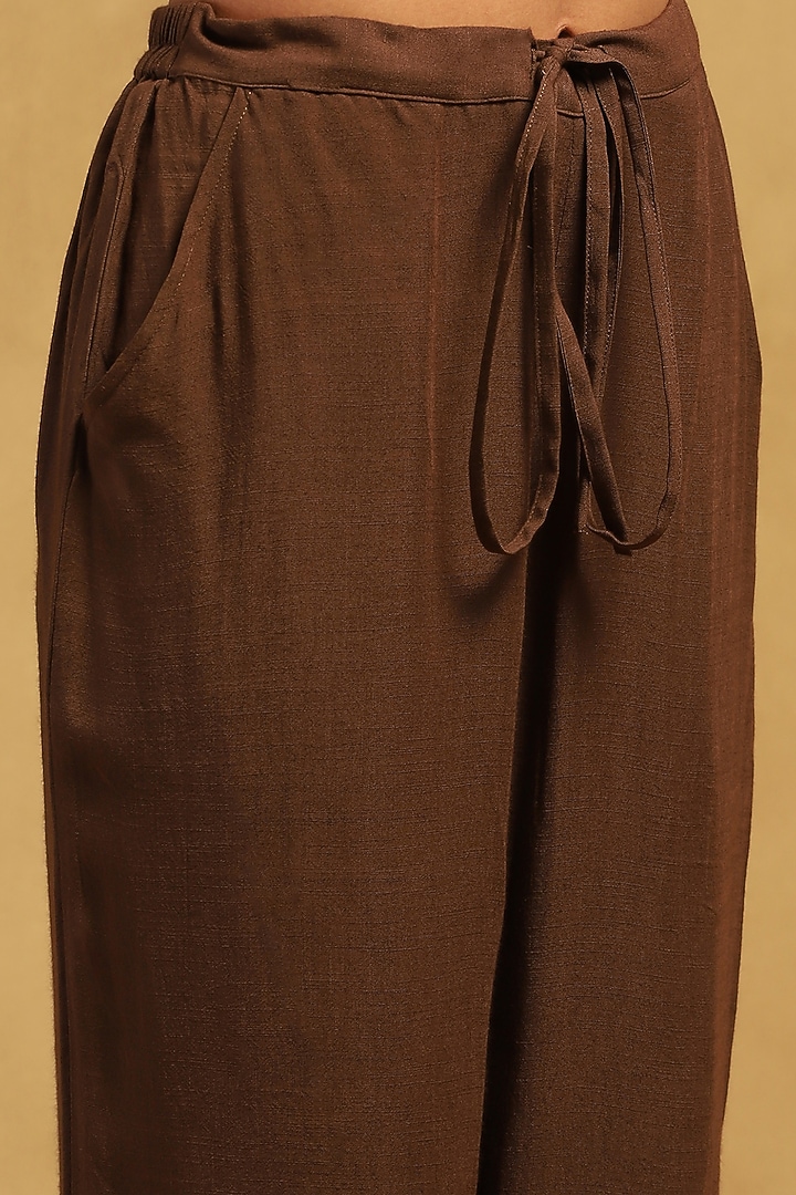 Brown Cotton Silk Kurta Set by Ritu Kumar at Pernia's Pop Up Shop
