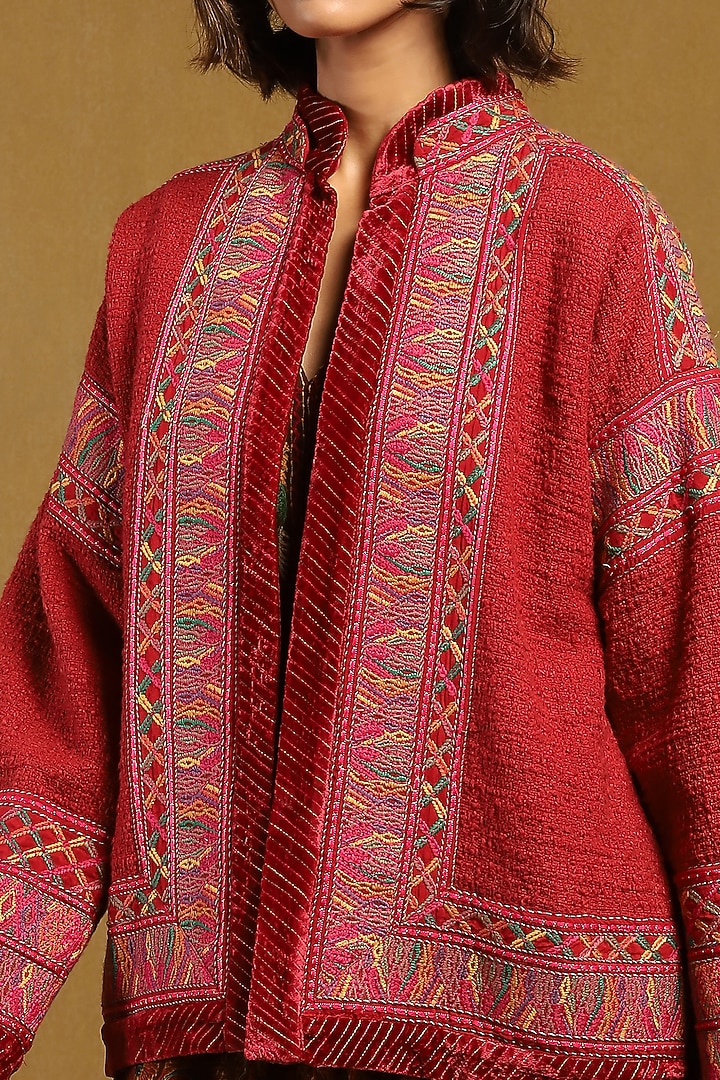 Pink Cotton Jacket by Ritu Kumar at Pernia's Pop Up Shop