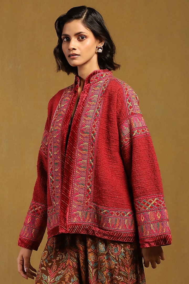 Pink Cotton Jacket by Ritu Kumar at Pernia's Pop Up Shop