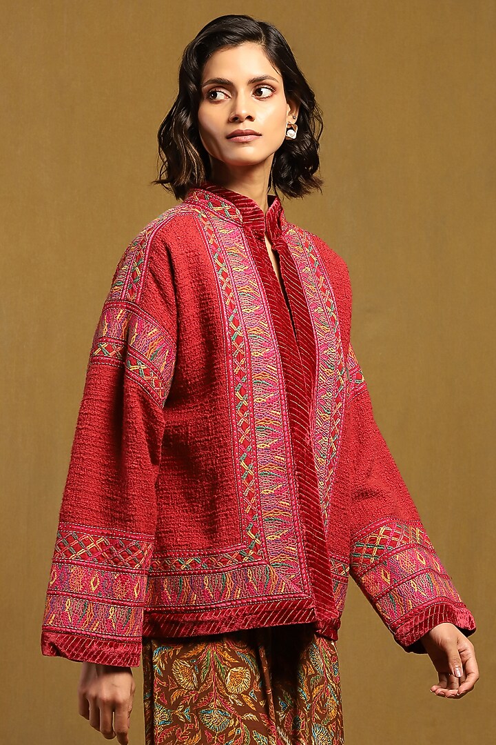 Pink Cotton Jacket by Ritu Kumar at Pernia's Pop Up Shop
