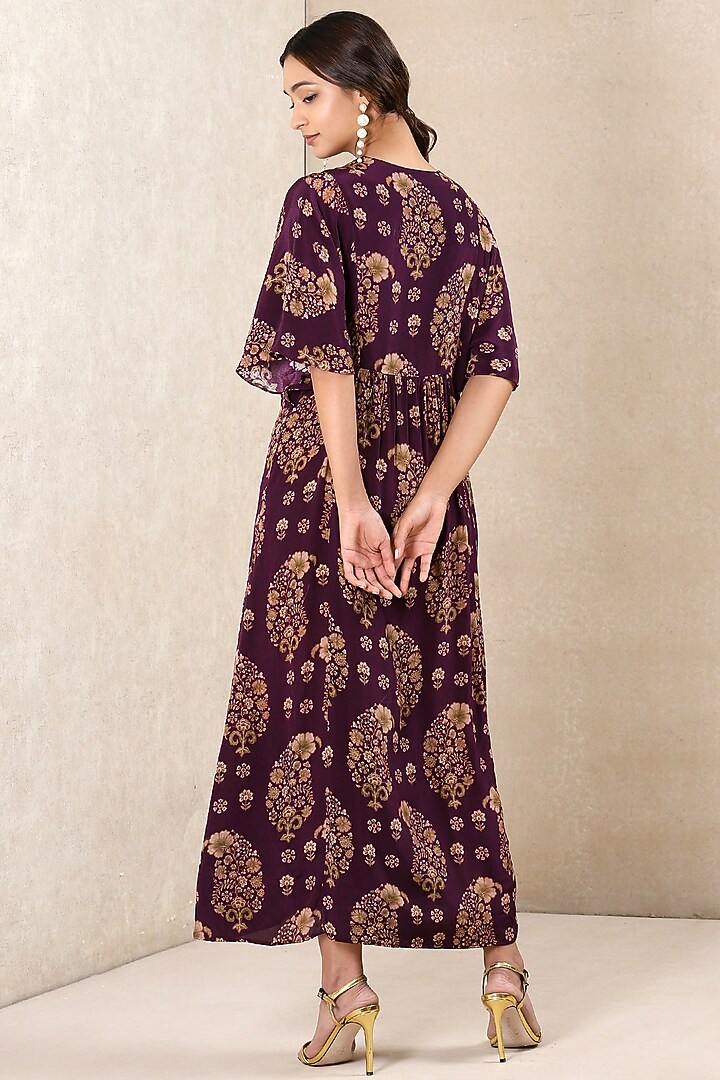Violet Printed Kaftan Summer Dress by Ritu Kumar at Pernia's Pop Up Shop