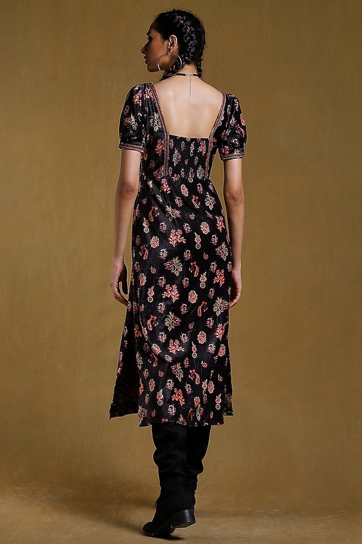 Black Printed Maxi Summer Dress by Ritu Kumar at Pernia's Pop Up Shop