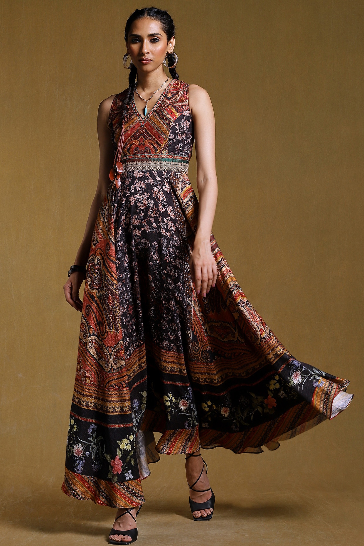 Buy Beige Sonar Dress Online - RI.Ritu Kumar India Store View
