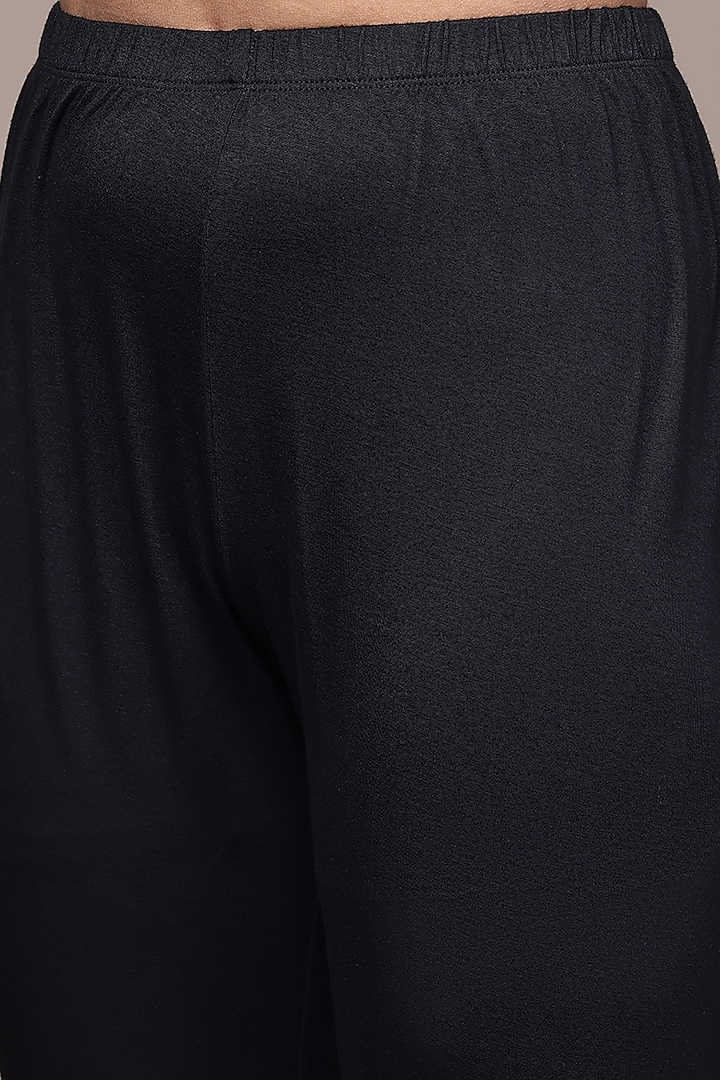 Black Viscose Lurex Kurta Set by Ritu Kumar at Pernia's Pop Up Shop