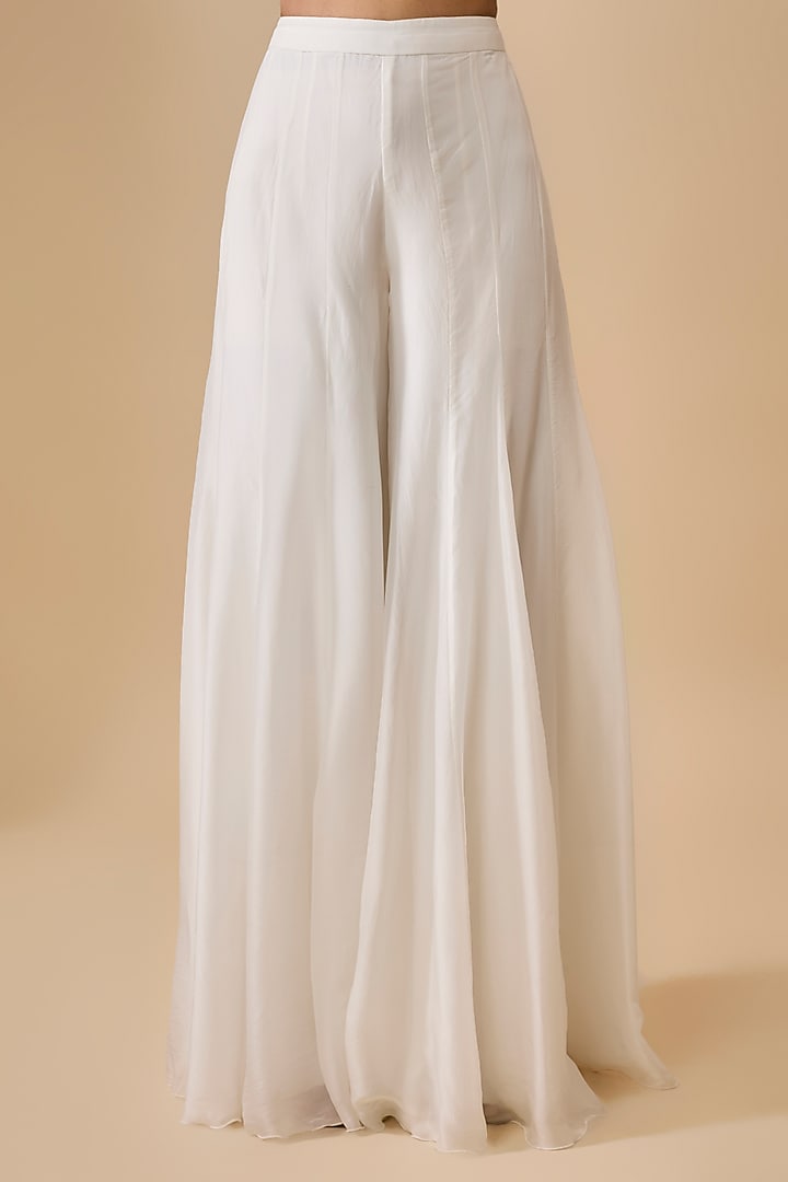 Ivory Net & Organza Bridal Sharara Set by Ritika Mirchandani at Pernia's Pop Up Shop