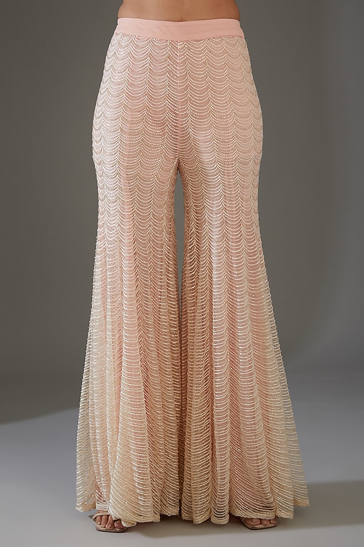 Pink Double Georgette Bridal Sharara Set by Ritika Mirchandani at Pernia's Pop Up Shop