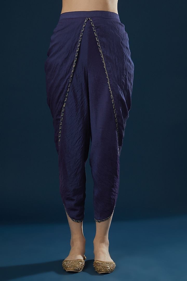 Deep Blue Printed Tunic Set by Ritu Pande at Pernia's Pop Up Shop