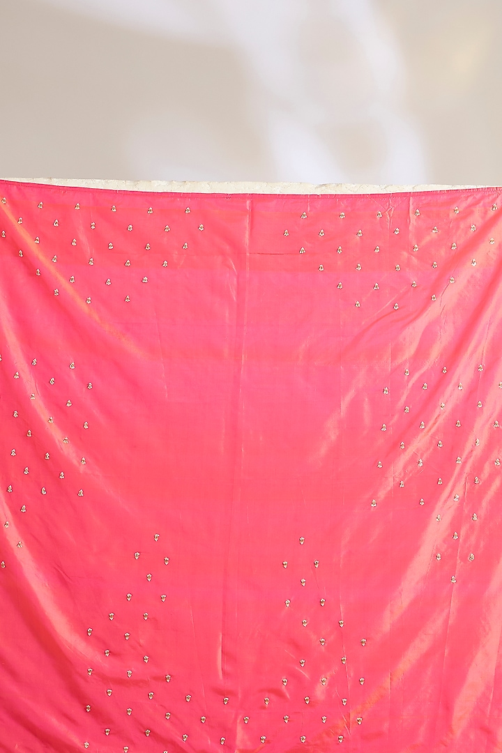 Sage Green Tissue Zardosi Embroidered Reception Saree Set by Ritu Surana at Pernia's Pop Up Shop