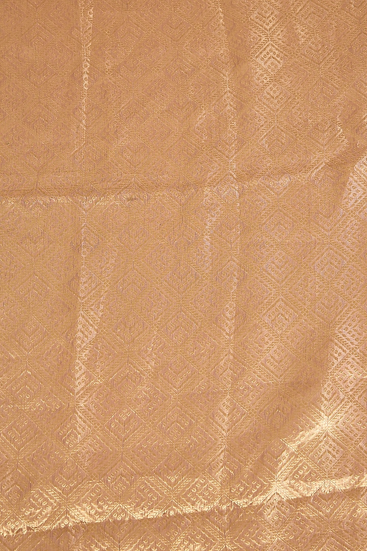 Light Mauve Tissue Gota Patti Embroidered Reception Saree Set by Ritu Surana at Pernia's Pop Up Shop