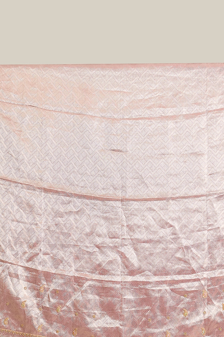 Mauve Tissue Dori Embroidered Bridal Saree Set by Ritu Surana at Pernia's Pop Up Shop