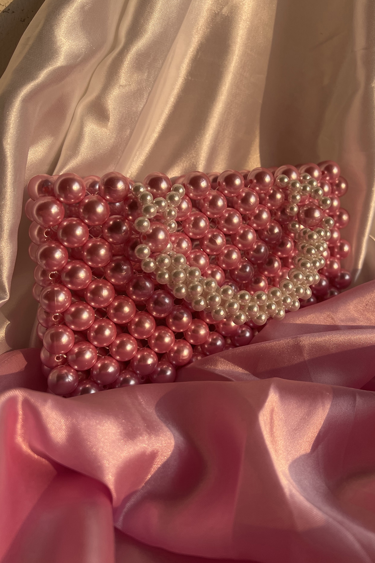Beaded Pearl Heart Clutch - A New Day™ Off-white : Target