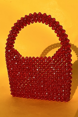 Red Acrylic Crystal Handbag by Rubilon