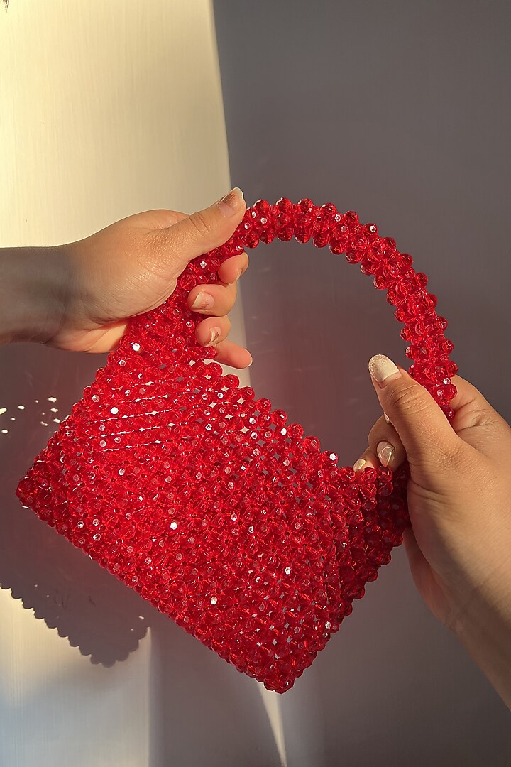 Red Acrylic Crystal Handbag by Rubilon at Pernia's Pop Up Shop
