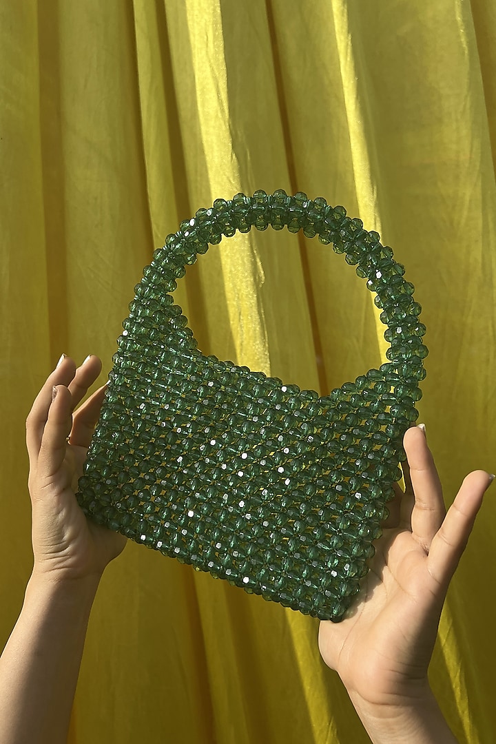 Green Acrylic Crystal Handbag by Rubilon