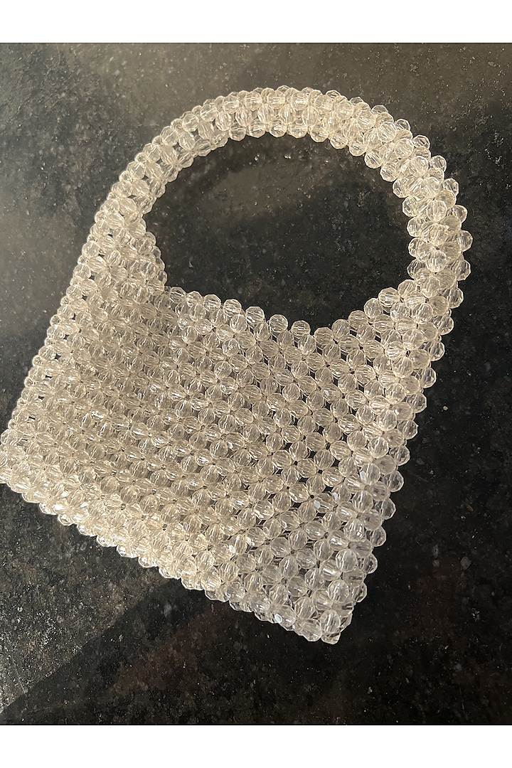 White Acrylic Crystal Handbag by Rubilon