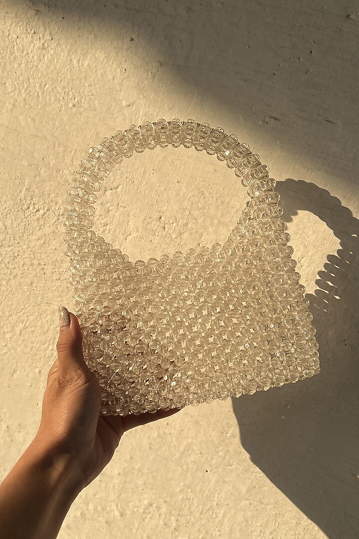 White Acrylic Crystal Handbag by Rubilon at Pernia's Pop Up Shop