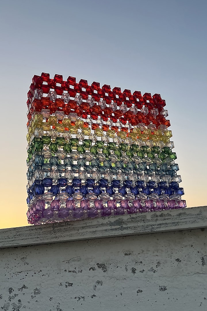 Multi-Colored Acrylic Crystal Handbag by Rubilon