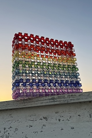 Multi-Colored Acrylic Crystal Handbag by Rubilon