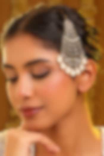 Gold Finish Kundan Polki & Pearl Pasa by Ruby Raang at Pernia's Pop Up Shop