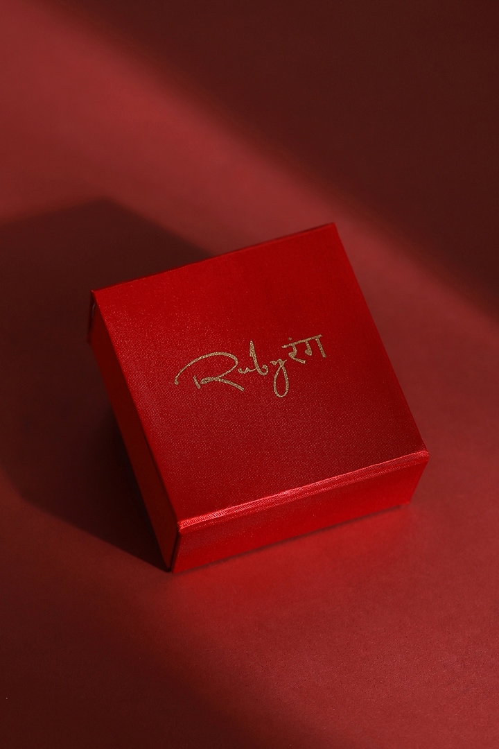 Gold Finish Kundan Polki & Synthetic Stone Mathapatti by Ruby Raang at Pernia's Pop Up Shop